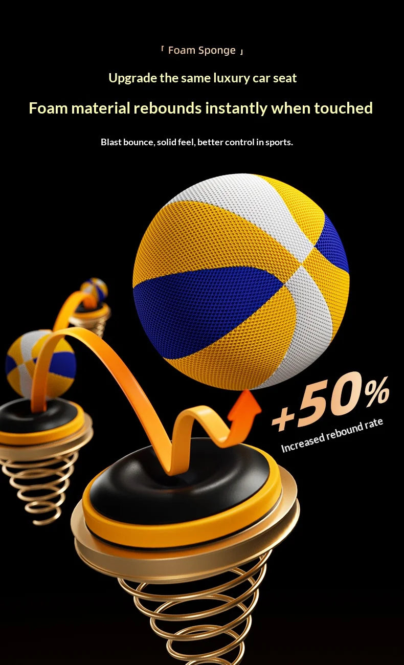 Gewichteter geräuschloser Trainingsbasketball, hochelastischer Schaumstoffball für Indoor-Schießen, Dribbeln, Heimtraining, geräuschlos
