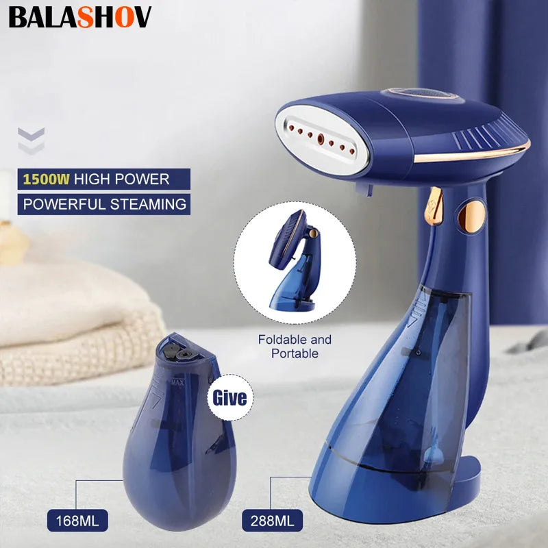 Défroisseur Vapeur Portable 1500W Fer à Vapeur Électrique Domestique Machine à Repasser Vapeur Chauffage Rapide Portable pour Maison Voyage
