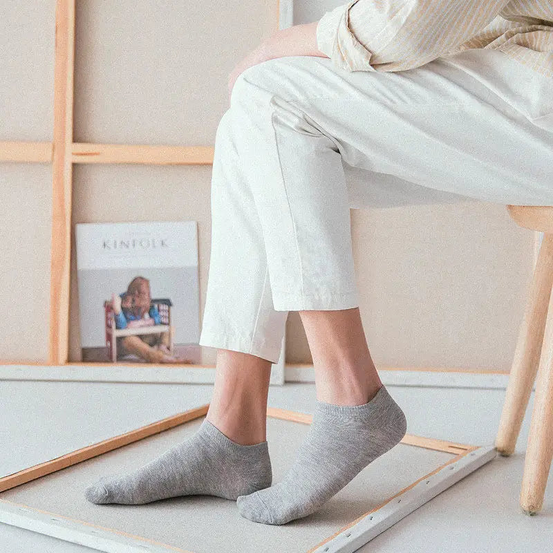 10/20/30Pairs Socks Men Women Boat Socks Thin Breathable Comfy Sweat-absorbing Ankle Socks Unisex Casual Plain Color Short Socks