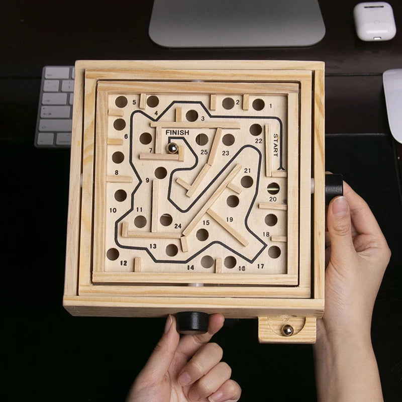 Holzlabyrinth Murmel Kipp Labyrinth Holzspiel Puzzle Intelligenz Spielzeug Hobbys Geschenke Geburtstag Kinder Für Gäste