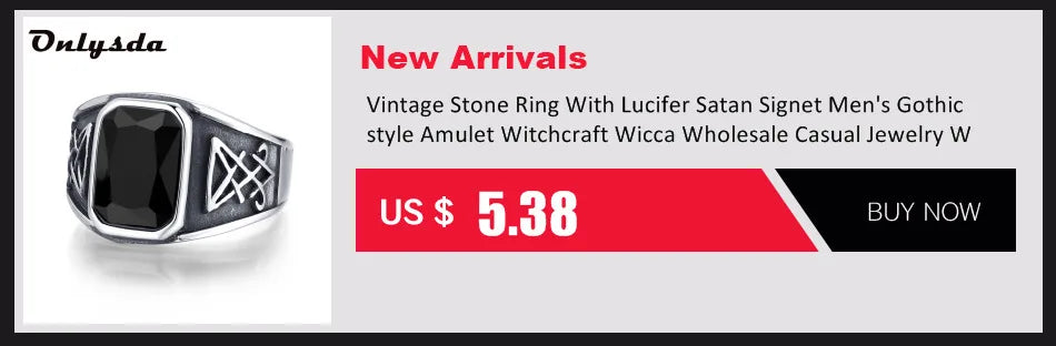 Dropshipping Vintage Gothic Stil Schwarzer Stein Ring 316L Edelstahl Geschnitzter Ring Herren und Damen Mode Biker Schmuck Geschenk
