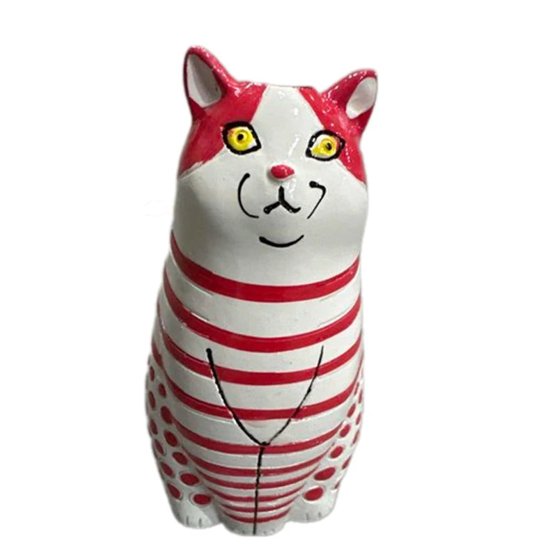 Vase | Resin Crafts Polka Dot Cat Vase For Cat Lovers