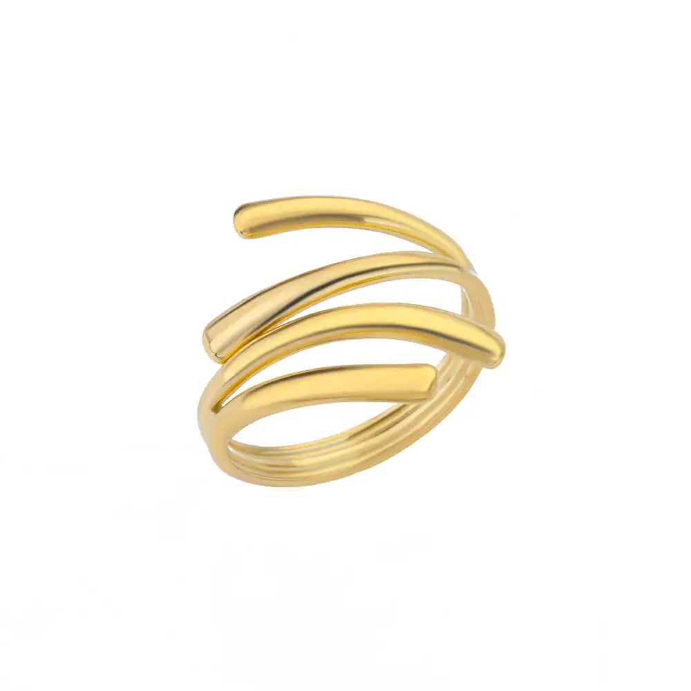 Edelstahlringe für Damen 2024 Trend Offener Goldfarbener Doppelperlenring Hochzeit Ästhetischer Schmuck Paar Geschenk anillos