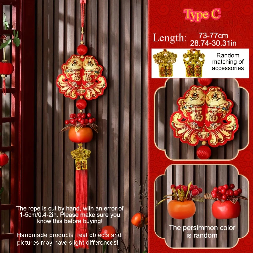 Chinesisches Neujahr 2026 Dekorationen Chinesisches Frühlingsfest Hängender Anhänger Tür Wand Ornament Traditionelle chinesische Raumdekoration