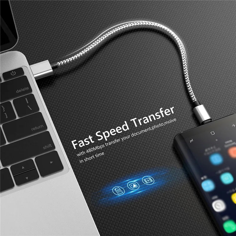 USB-A auf iPhone 15 Nylon geflochtenes Kabel, Schnellladekabel für Huawei Samsung Galaxy S22 Android Handy Ladekabel Zubehör