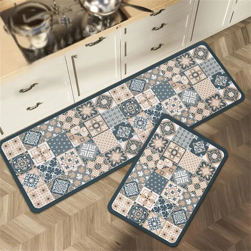 1 TAPIS de sol de cuisine imperméable, antidérapant, anti-saleté Tapis de pied Tapis de sol domestique Tapis long en velours cristal Tapis de porte 바닥 깔개