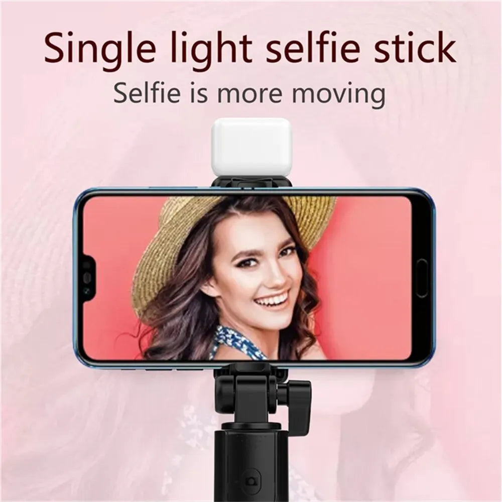 Trépied perche à selfie pour téléphone portable avec télécommande Bluetooth et anneau lumineux pour téléphone