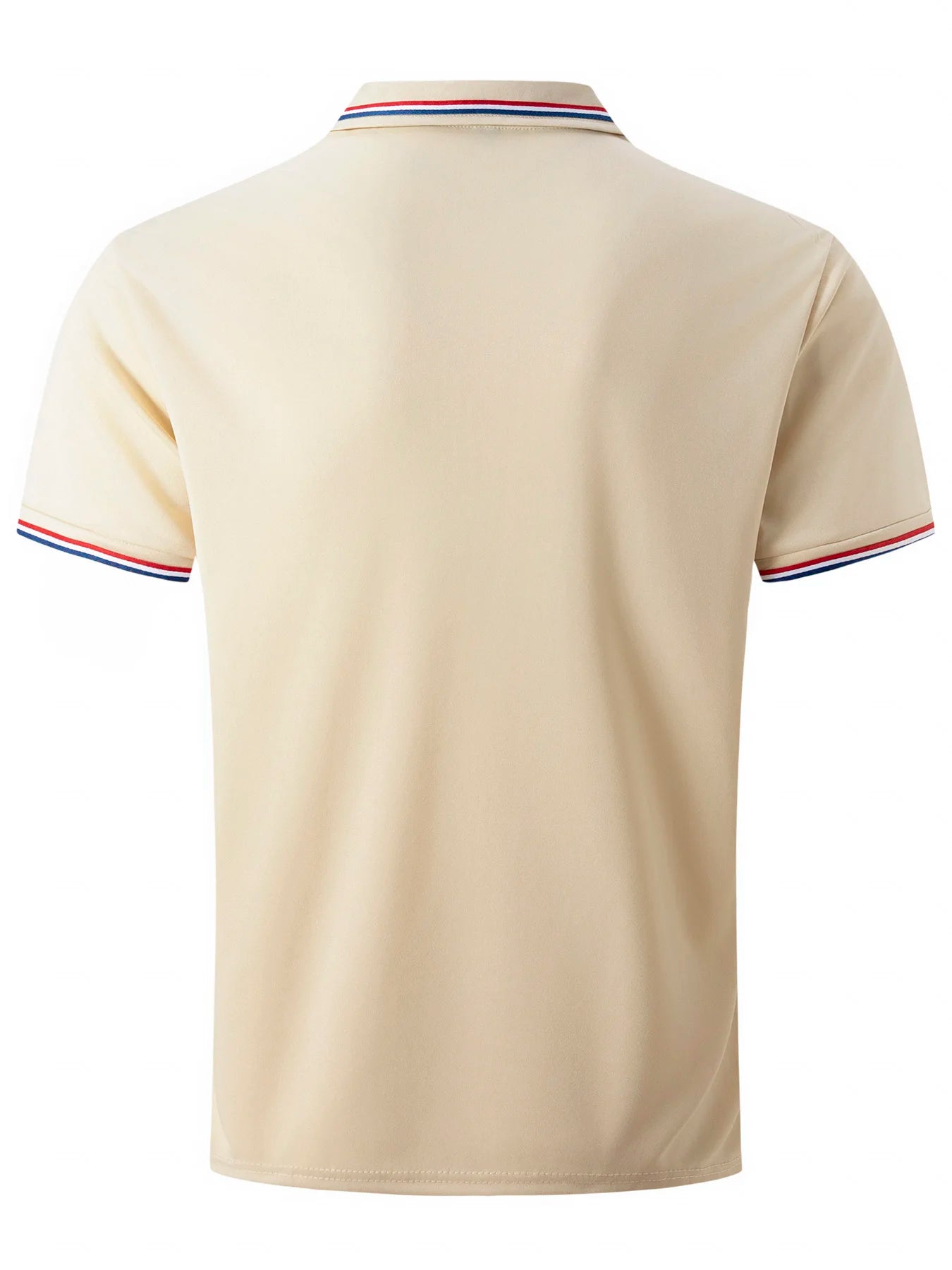 Men's Quick-Drying Solid Color Polo Shirt Summer Elastic Collared Short-Sleeved Sports T-Shirt for Active Wear