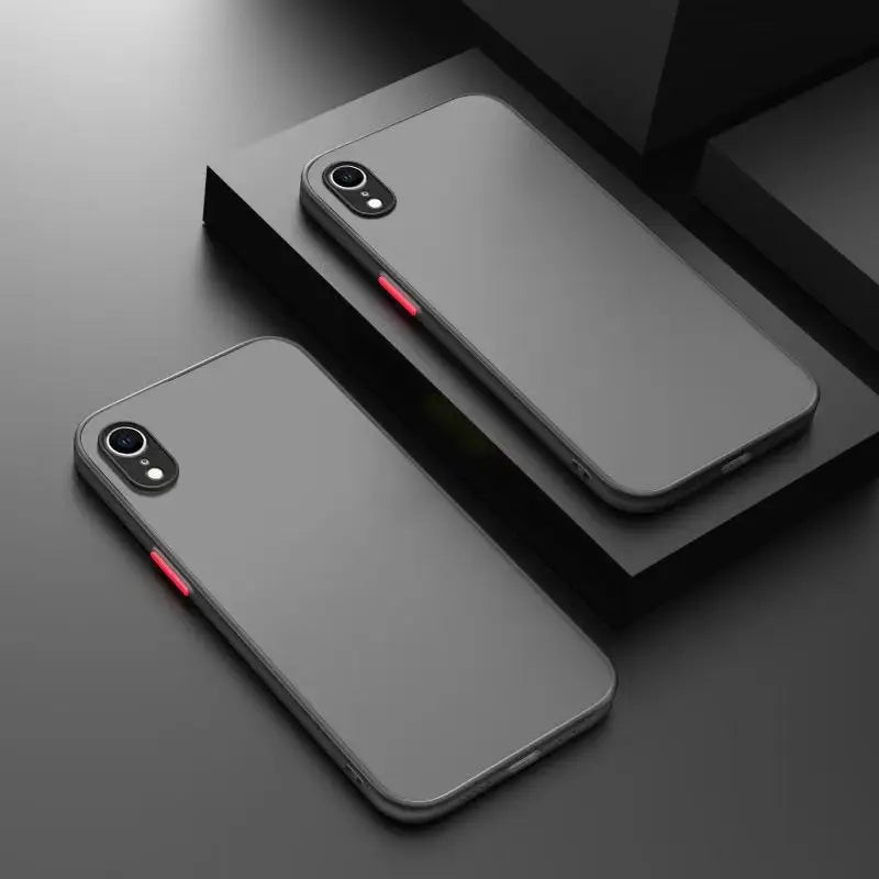Shockproof Armor Matte Cover for iPhone Xs Max XR XS X 6 6S 7 8 Plus SE 2020 SE 2022 Silicone Bumper Clear Hard PC Case Capa