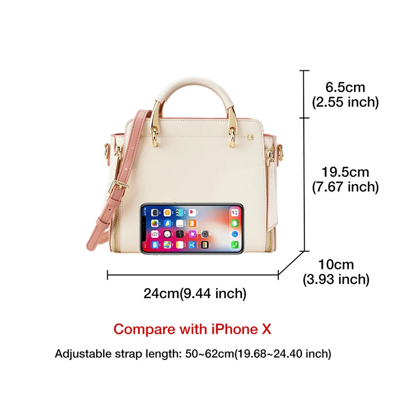 FOXER Spaltleder Damen Umhängetasche Elegante Handtasche 2026 Neue Große Damen Tragetasche Luxuriöse Designer Umhängetasche