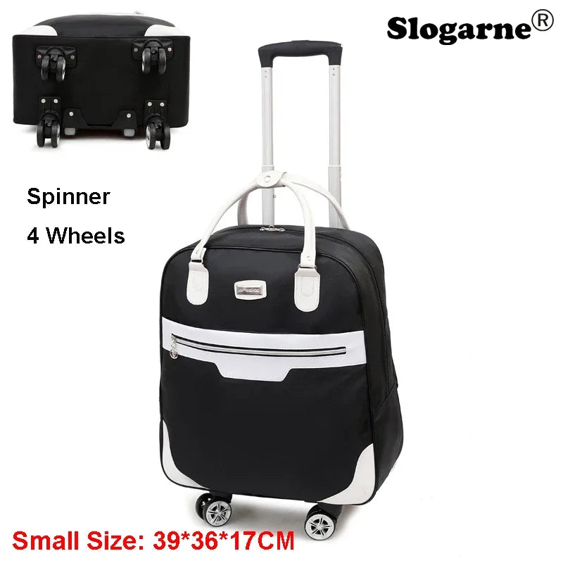 Fashion Rollkoffer Damen 4 Räder Spinner Reisetaschen Herren Geschäftsreise-Taschen Oxford-Koffer Wasserdichte Trolleys