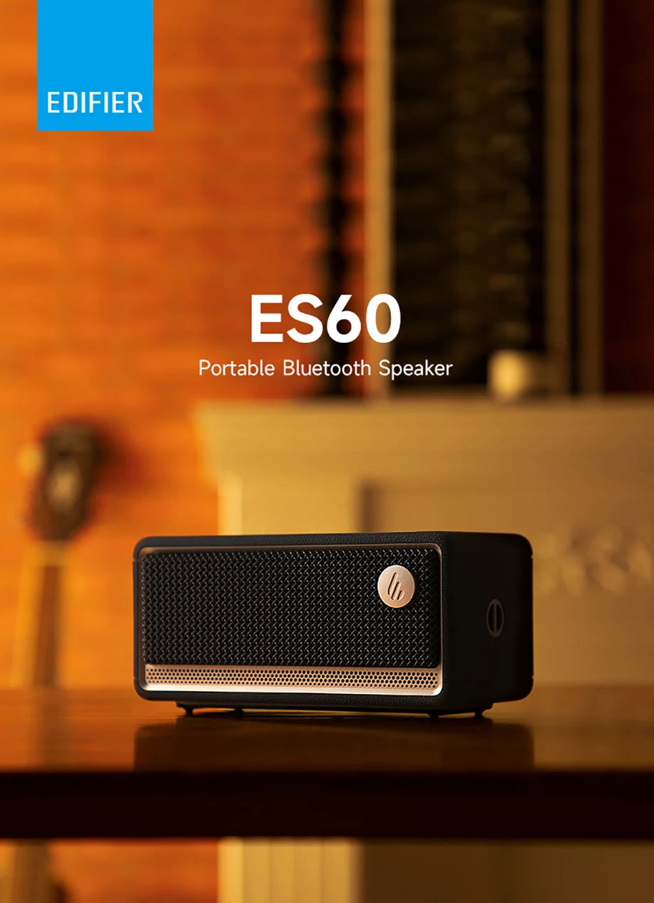 Edifier ES60 Enceinte Bluetooth portable Mini haut-parleur Barre de son sans fil 36W RMS Extérieur Étanchéité IP66 Longue autonomie