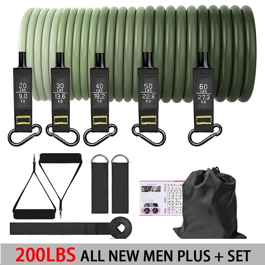 Fitness Widerstandsgummi Yoga Elastisches Band Upgrade Trainingsstange Set Pilates Training Übungsfitnessgeräte Zugseil