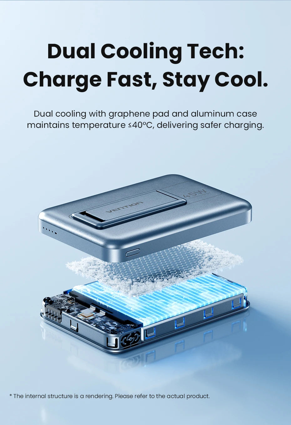 Vention 10000mAh 45W Powerbank für Qi2.2 25W MagSafe Magnetische Kabellose Batterie Tragbares Ladegerät für iPhone 17 16 Samsung S25 24