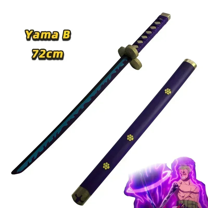 72cm Zoro Katana Samuraischwert Japan Anime Cosplay Katanas Yubashiri Kitetsu Shusui Wado Ichimonji PU Spielzeugschwerter