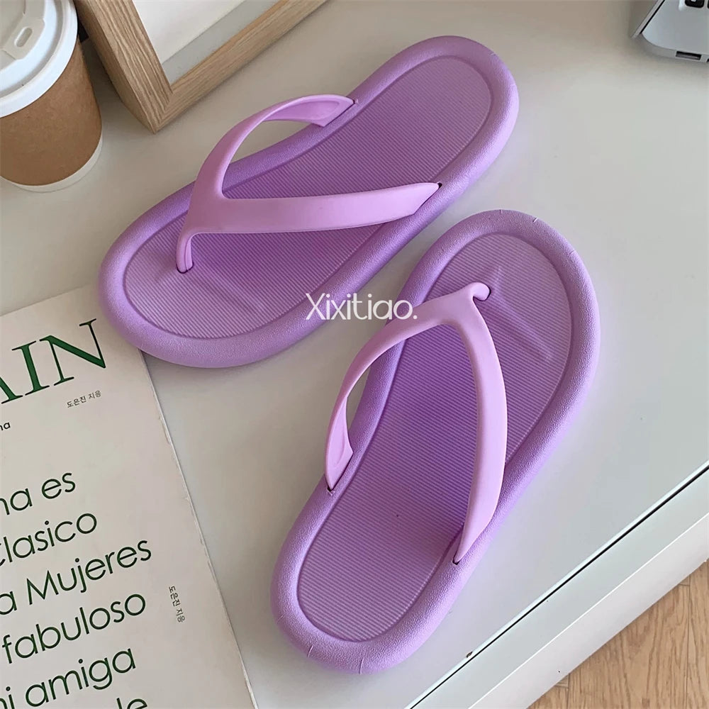XIXITIAO Women's Flip-flops Summer Sandals for Women Fashion Soft Summer Outdoor Beach Shoes New Arch Support Recovery Slippers