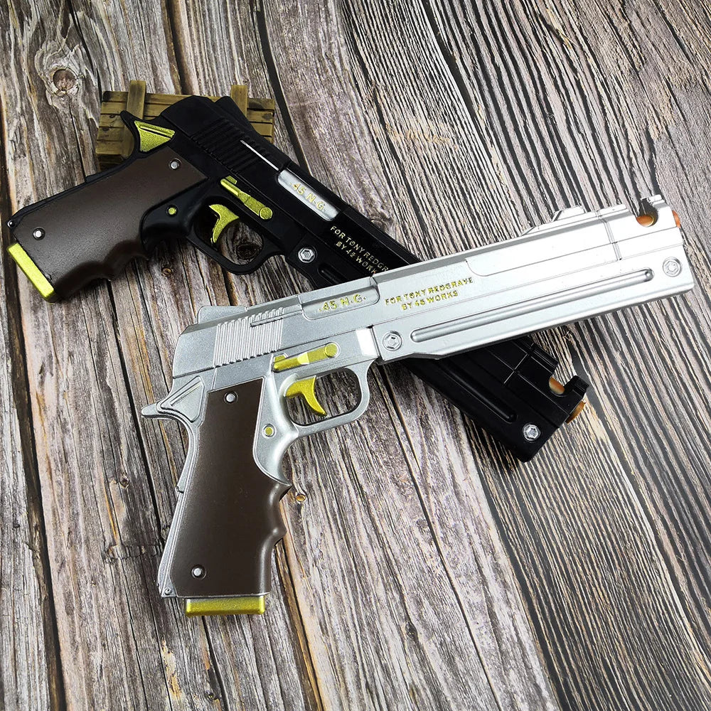 Pistolet Dante PU de 15 pouces Devil May Cry 4 Ebony Ivory Accessoire de Cosplay Anime DMC Pistolet Réel Katana Japonais Pistolet Jouet Cadeau Original