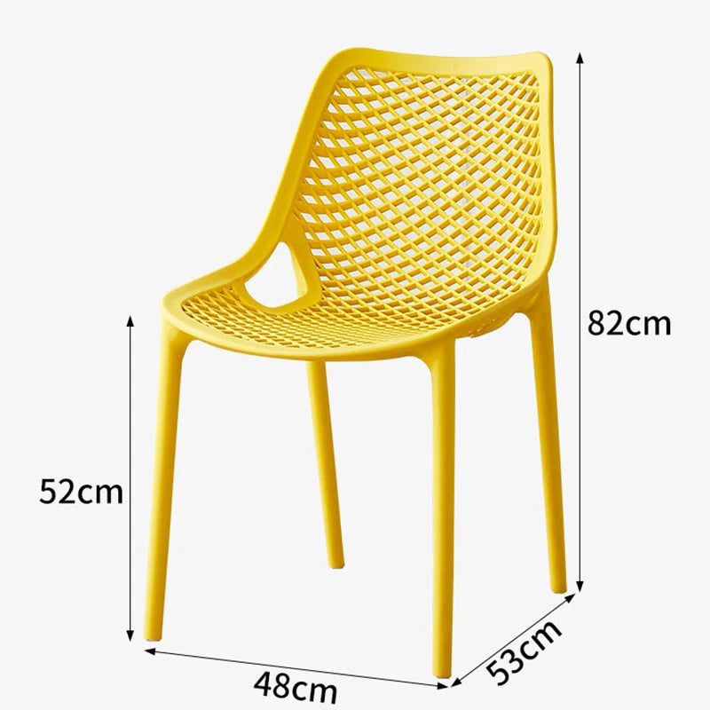 Outdoor-Kunststoff-Esszimmerstühle Nordisches modernes Design Esszimmerstühle Küche Schlafzimmer Sillas De Comedor Chaises Küchenmöbel