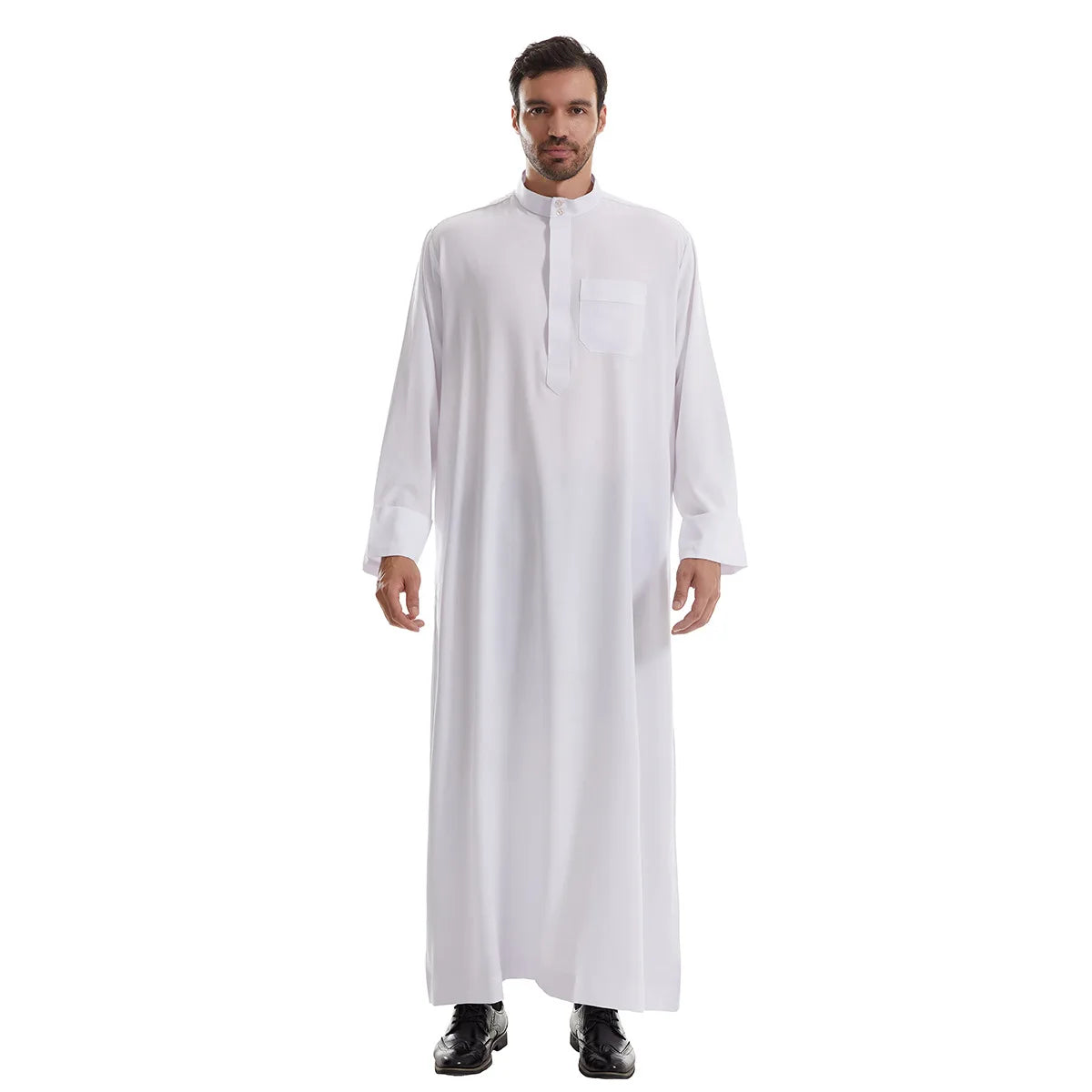 Muslimische Männer Jubba Thobe Langes Gewand Saudi-Islamisch Muslimische Kleidung Abaya Kaftan Islam Dubai Arabisches Kleid Eid Djellaba Dishdasha