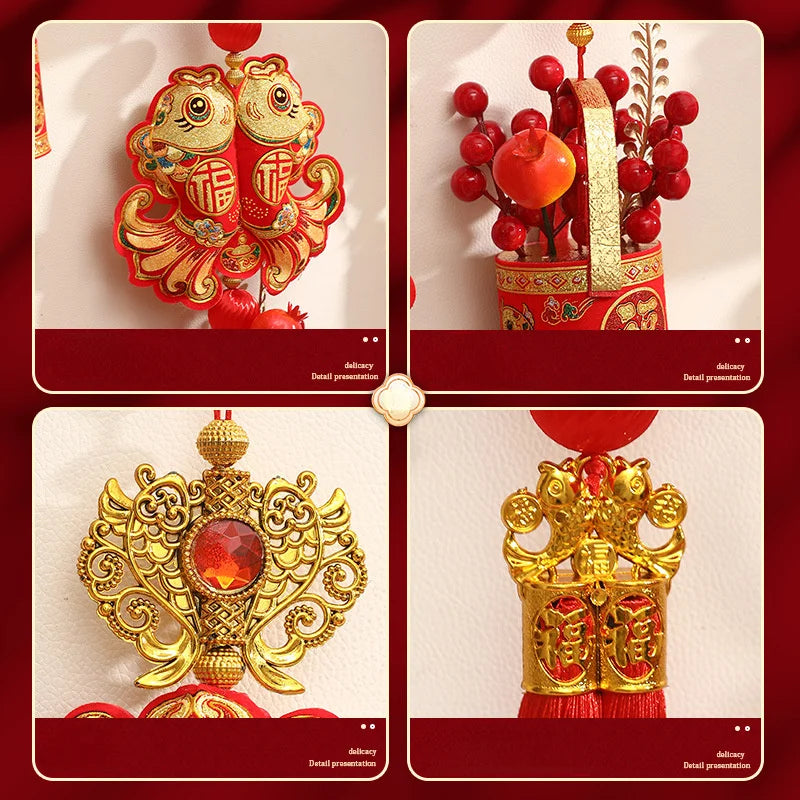 Chinesisches Neujahr 2026 Dekorationen Chinesisches Frühlingsfest Hängender Anhänger Tür Wand Ornament Traditionelle chinesische Raumdekoration