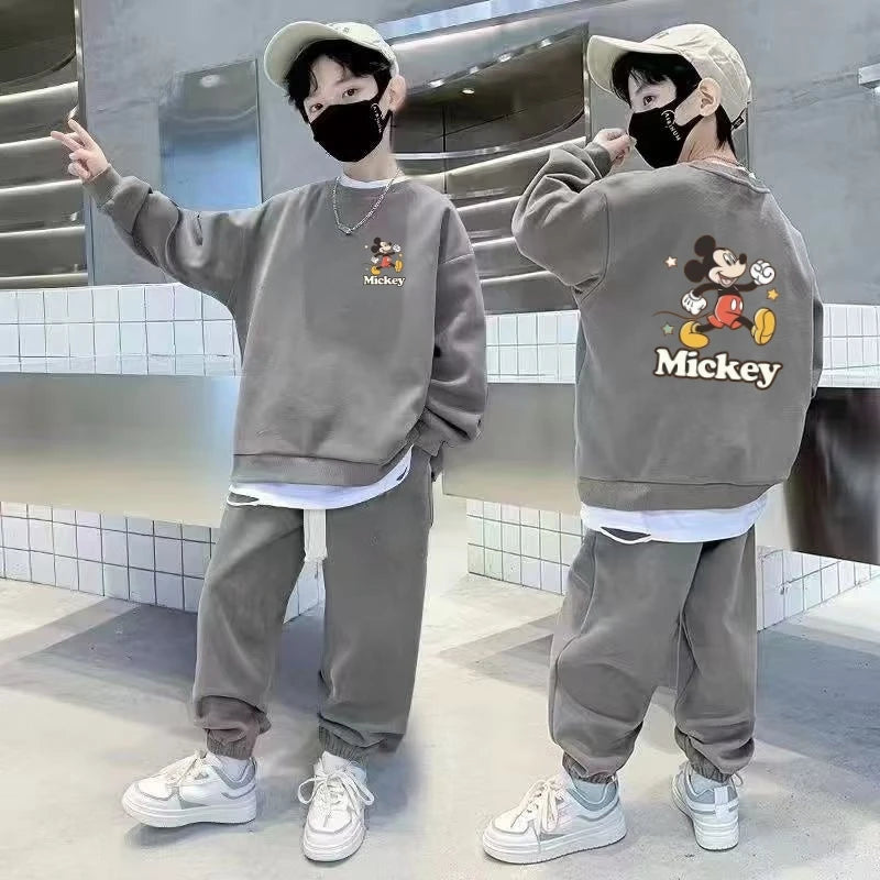 Herbst Kinder Jungen Kleidung Set Kleinkind Mädchen Cartoon Buchstaben Druck Sweatshirts Pullover Oberteil & Hosen Anzug Teenager Outfits Trainingsanzüge