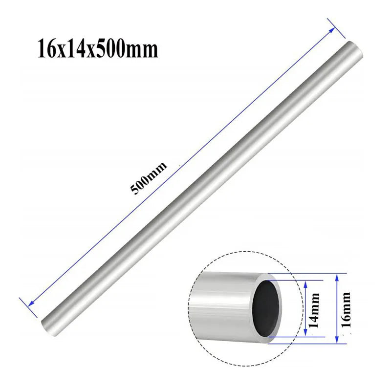 Aluminium Pipe 0.5~3mm Thickness 5-20mm OD Straight 200mm 500mm Long Round 6063 Seamless Aluminum Round Straight Tubing