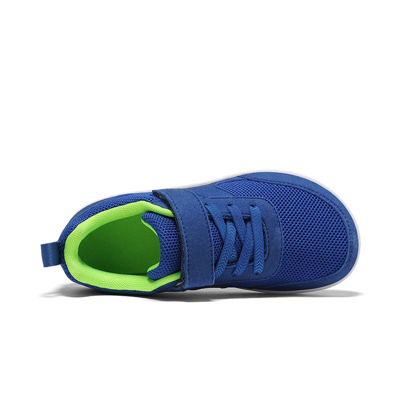Chaussures enfants à bout large, pieds nus, pour garçons et filles, baskets bébé légères en maille, chaussures de tennis artificielles pour tout-petits