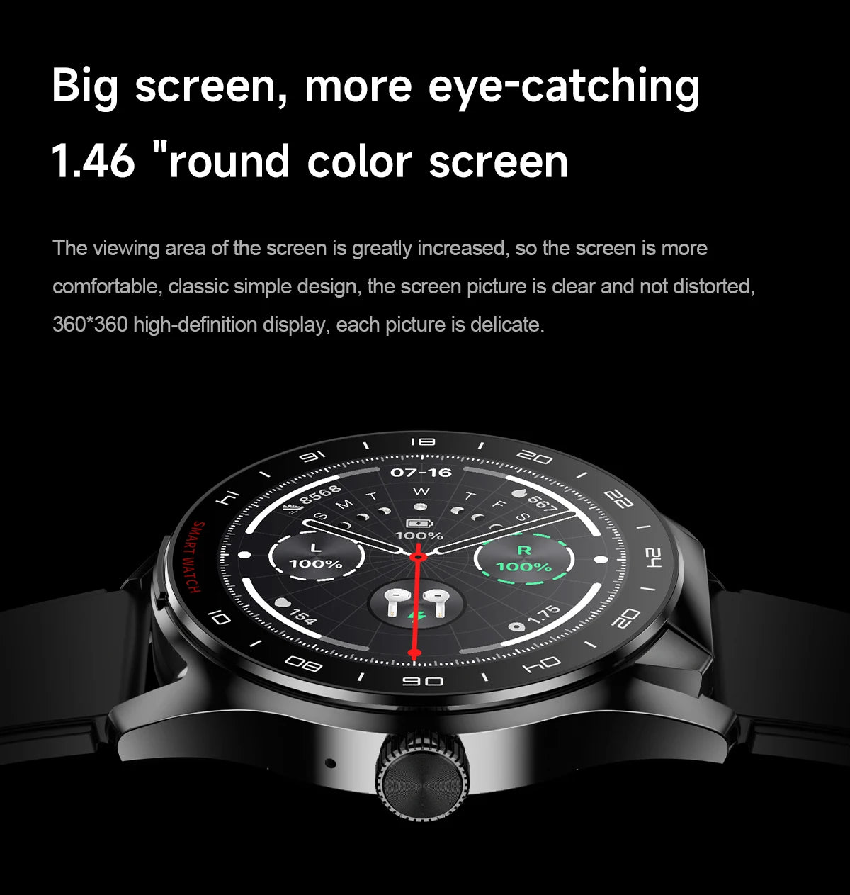 2025 Neue NFC Herren Smartwatch Bluetooth-Anruf Herzfrequenzüberwachung HD Großbildschirm TWS 2-in-1 Sport-Trajektorie Damen Smartwatch