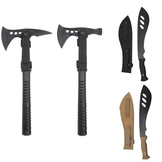 Decoration Training Film Television Props Paintball Hunting TRP Soft Plastic Rubber Knife Axe Dummy Model（plastic material）