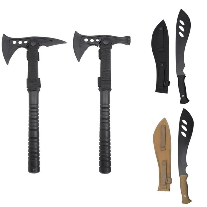 Decoration Training Film Television Props Paintball Hunting TRP Soft Plastic Rubber Knife Axe Dummy Model（plastic material）