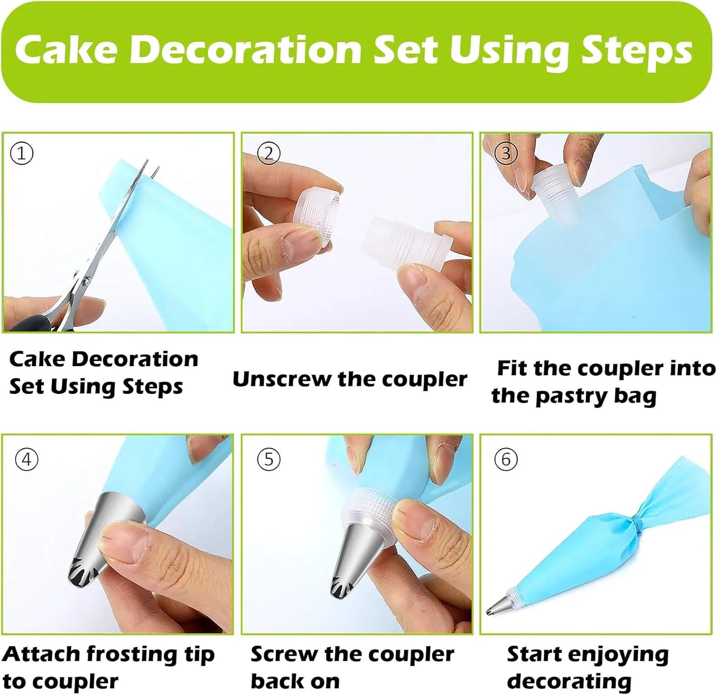 76-Piece Cake Decorating Tool Kit -Non-Slip Turntable For Beginners And Professionals DIY Cream Cookies Cake Making Baking Tools