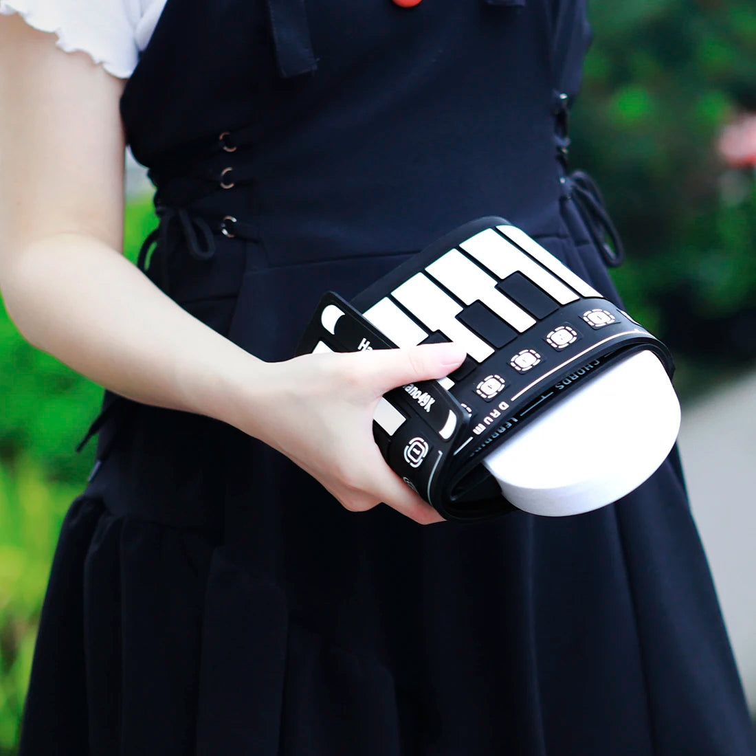 IRIN 49-Tasten Hand Roll Up Piano Silikon Tragbare Tastatur Musikinstrument für Bildung Faltbares Anfänger E-Piano