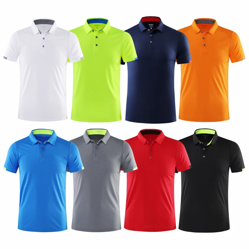 Schnell trocknendes Kurzarm-POLOSHIRT Für Outdoor-Sport und Fitness Atmungsaktives und kühles Mesh-Revers-Oberteil