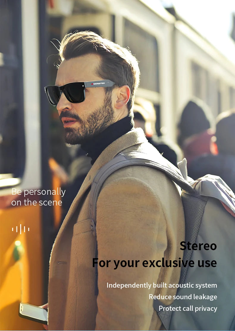 Monster Glasses Headset Wireless Bluetooth 5.0 Sunglasses Outdoor Sport earphone Calling Music Eyeglasses