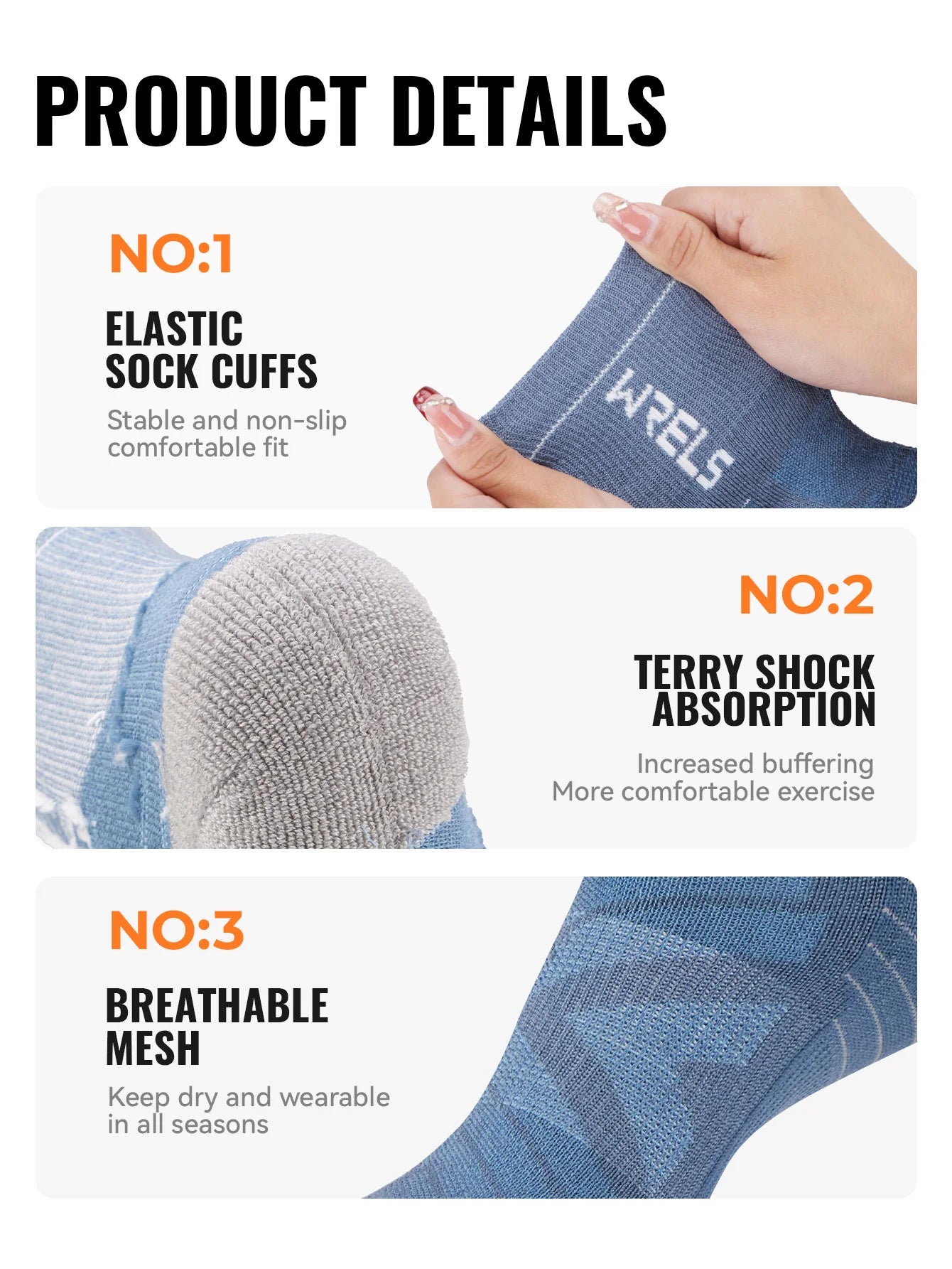 WRELS 1/2/3 Paare Merinowolle Socken Thermische Warme Winter Hohe Elastische Dicke Wandersocken Feuchtigkeitsaufnahme Wollsport Socken