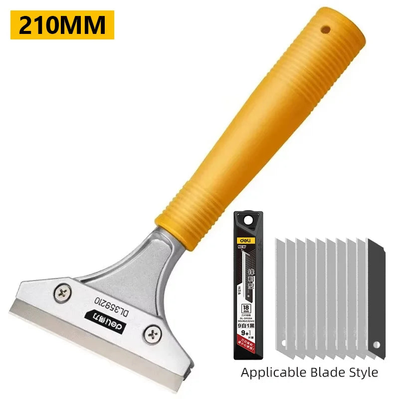 Deli Tragbares Reinigungsmesser Reinigungsschaufel Glasschaber Fliesenschaber Klingennahtentferner Haushaltsküchen-Handwerkzeug