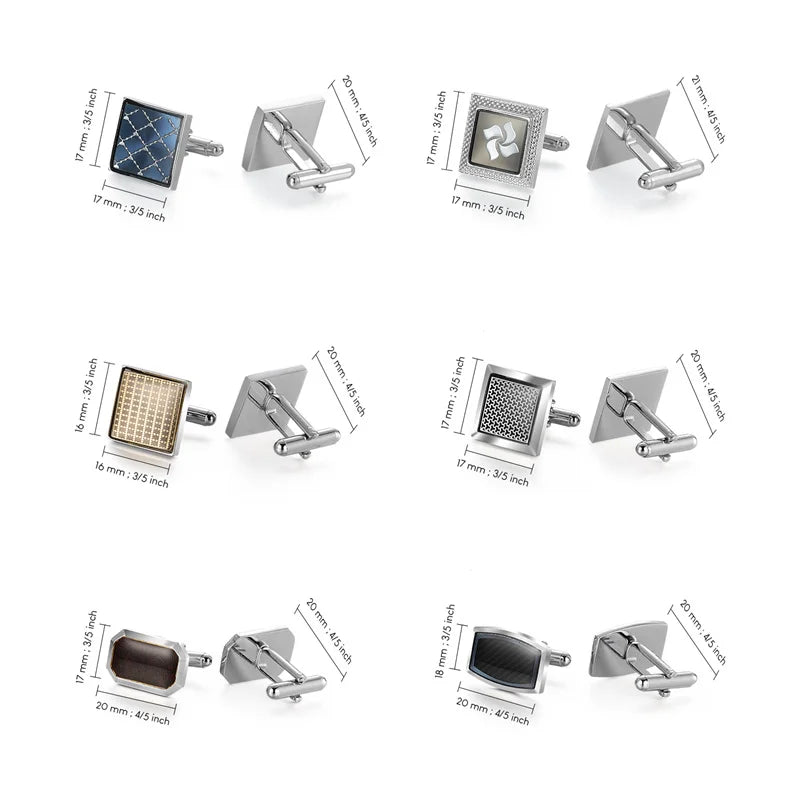 Herrenhemd Manschettenknöpfe Kupfer Manschettenknöpfe für Herren Luxus Hochzeit Gäste Geschenke Rund Quadrat Mode Schmuck Herren Manschetten Glieder Krawattenklammer