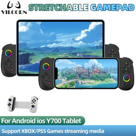 VILCORN D8 Gaming Dual-Hall-Effekt RGB Controller Streaming Gamepad für Tablet Android PS4 Switch PC Joystick