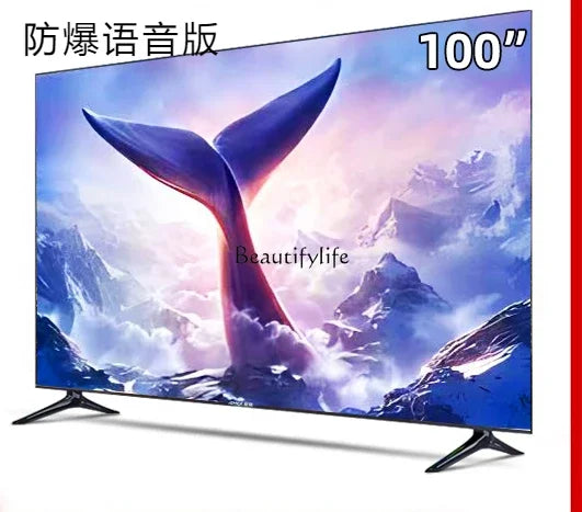 Téléviseur intelligent 4K HD ACL à réseau vocal pour la maison, de 45/65/70/75/85/100 pouces