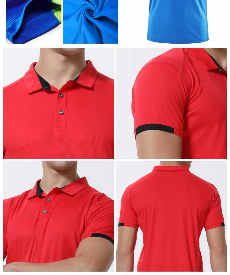 Schnell trocknendes Kurzarm-POLOSHIRT Für Outdoor-Sport und Fitness Atmungsaktives und kühles Mesh-Revers-Oberteil