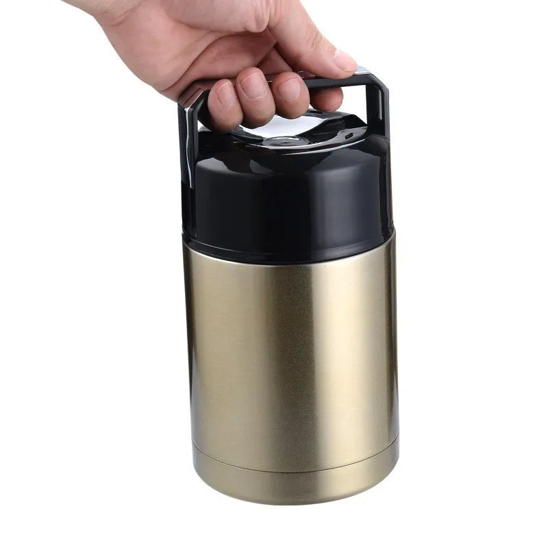 Boîte à déjeuner isotherme grande capacité 800ML/1000ML, Portable en acier inoxydable, Contenants alimentaires pour soupe, Bouteilles isothermes