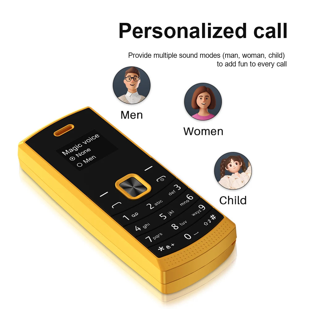 SERVO BM01 Mini Handy Magische Stimme Kurzwahl Bluetooth-Einwahl Anrufaufnahme 2 SIM Standby 2G GSM Kleines Ersatzhandy