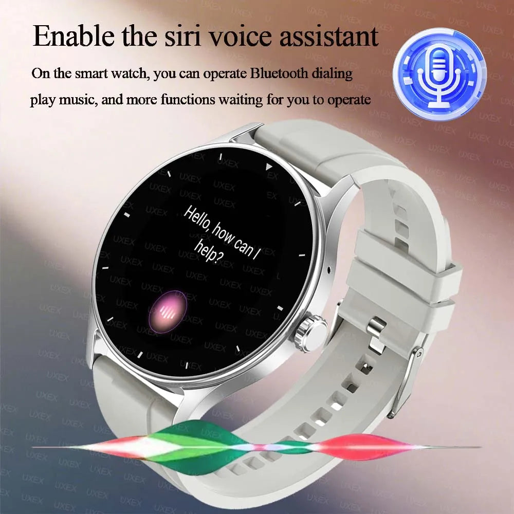 Mode Smartwatch Plus 1.55 HD Für Herren und Damen App-Steuerung BT Anruf Gesundheits-Tracker Benutzerdefiniertes Foto Überraschungsgeschenk Business-Uhren
