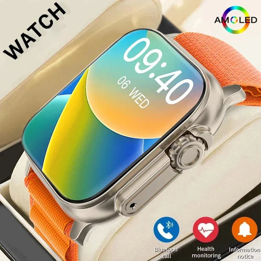 LAXASFIT Smartwatch Bluetooth-Anrufe Smartwatch Nachrichtenbenachrichtigung Herzfrequenzmesser Sportuhr für Android iOS Herren Damen