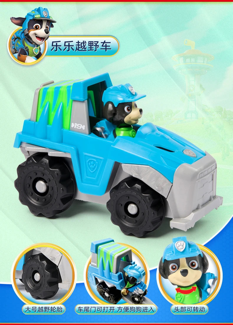 Nouveau véhicule original PAW PATROL voiture Ryder Tracker Everest Chase Rex Skye Rocky Marshall Zuma Figurine jouet cadeau d'anniversaire pour enfant