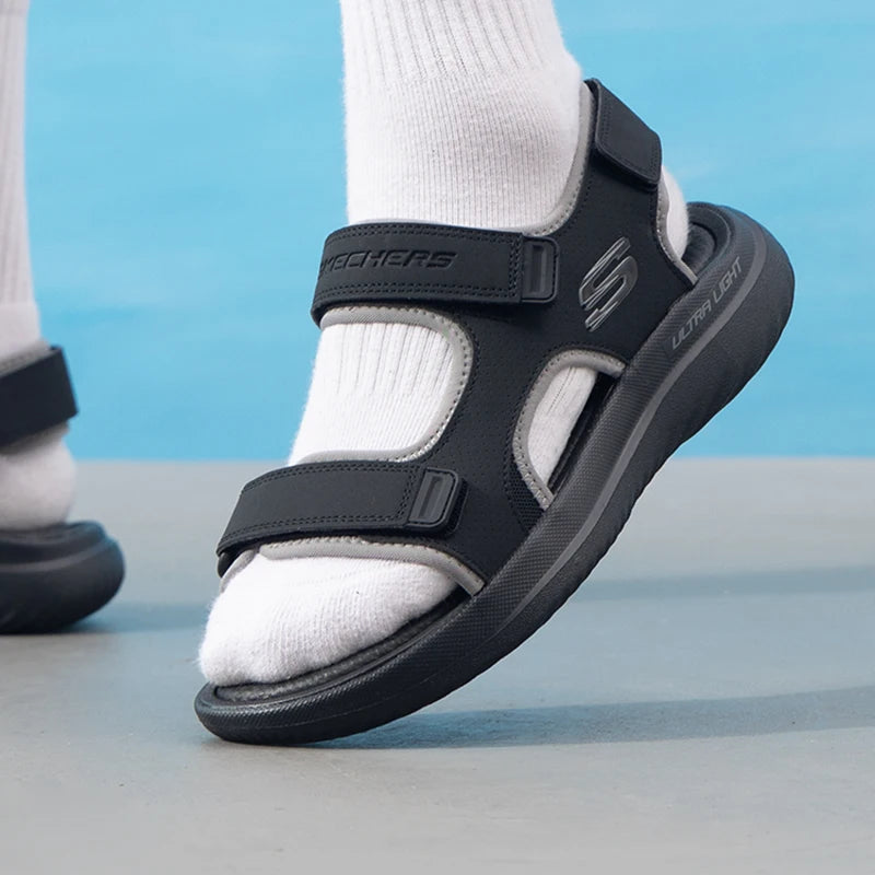 Skechers Men's Casual Comfortable Sports Sandals Beach Shoes Bathroom Sandals Casual Slippers 232893-Bbk