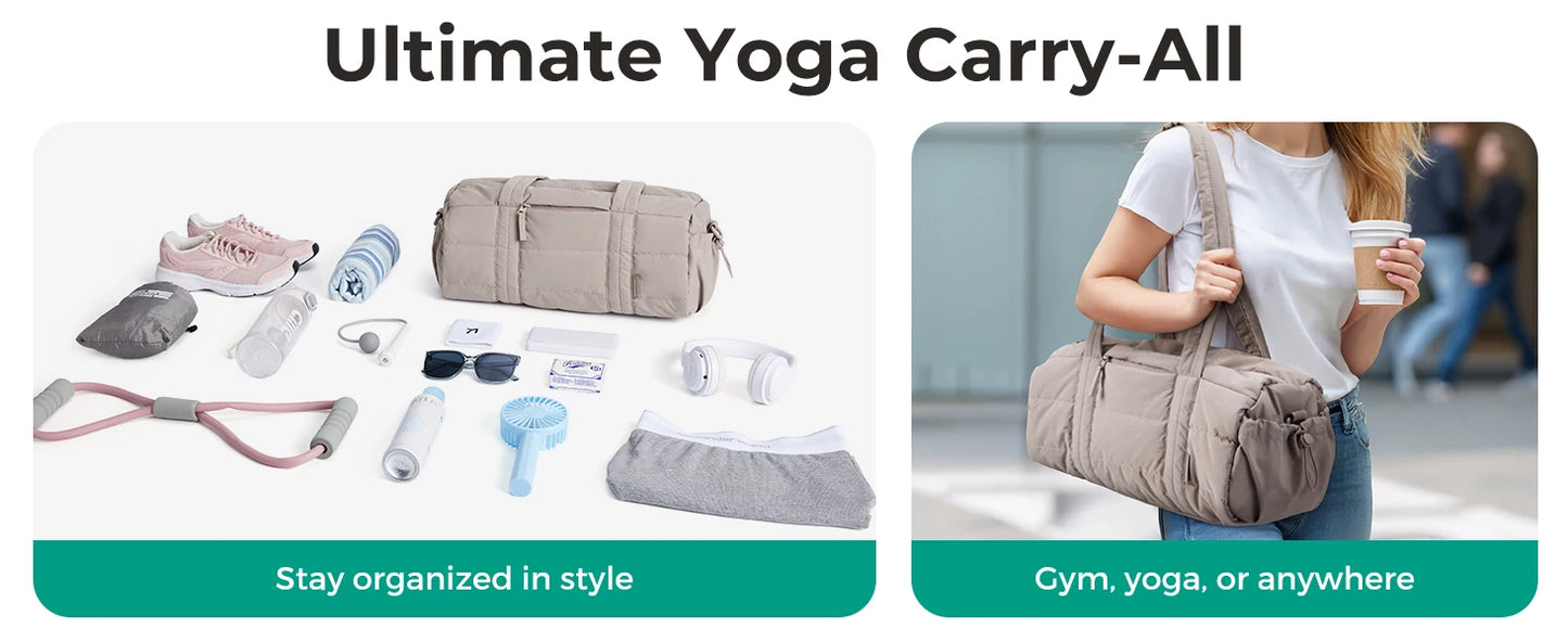 BAGSMART Reisetasche für Damen, Sporttasche, Yogatasche mit Nass- und Trockenfach, gesteppte Sporttasche für Wochenendausflüge, Schwimmen