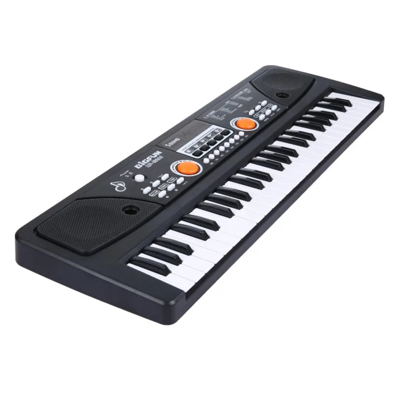 49 Keys USB Electric Piano & Microphone Digital Music Electronic Keyboard 16 Tones 8 Rhythms 6 Demo Songs Music Gifts for Kids