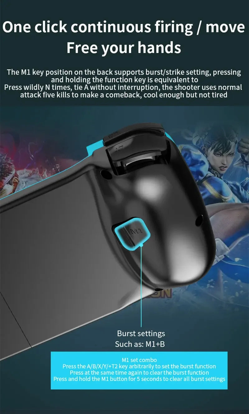 Kabelloser BT 5.0 ausziehbarer Gamecontroller für Mobiltelefon Android IOS Gamepad Joystick Eat Chicken Gamepad für PS4 Switch PC