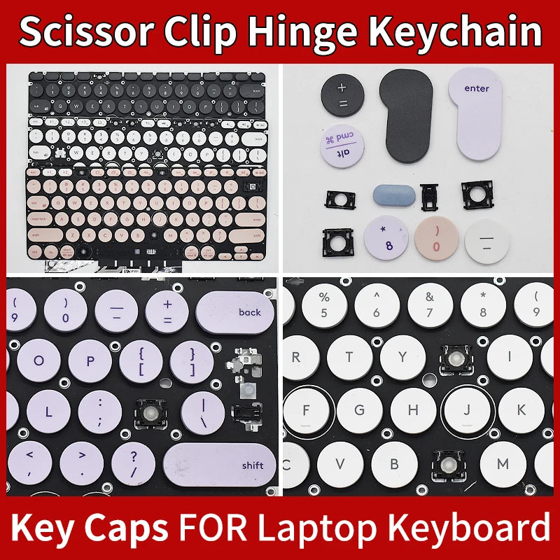 Ersatz Nagelneue Tastenkappe Tastatur Scherenclip Scharnier Taste für Logitech K380 Grau